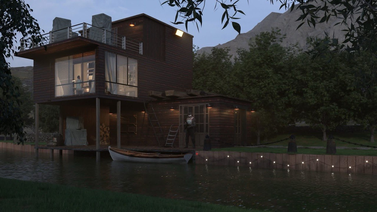 The Lakeside Retreat – A Study in Atmospheric Architecture