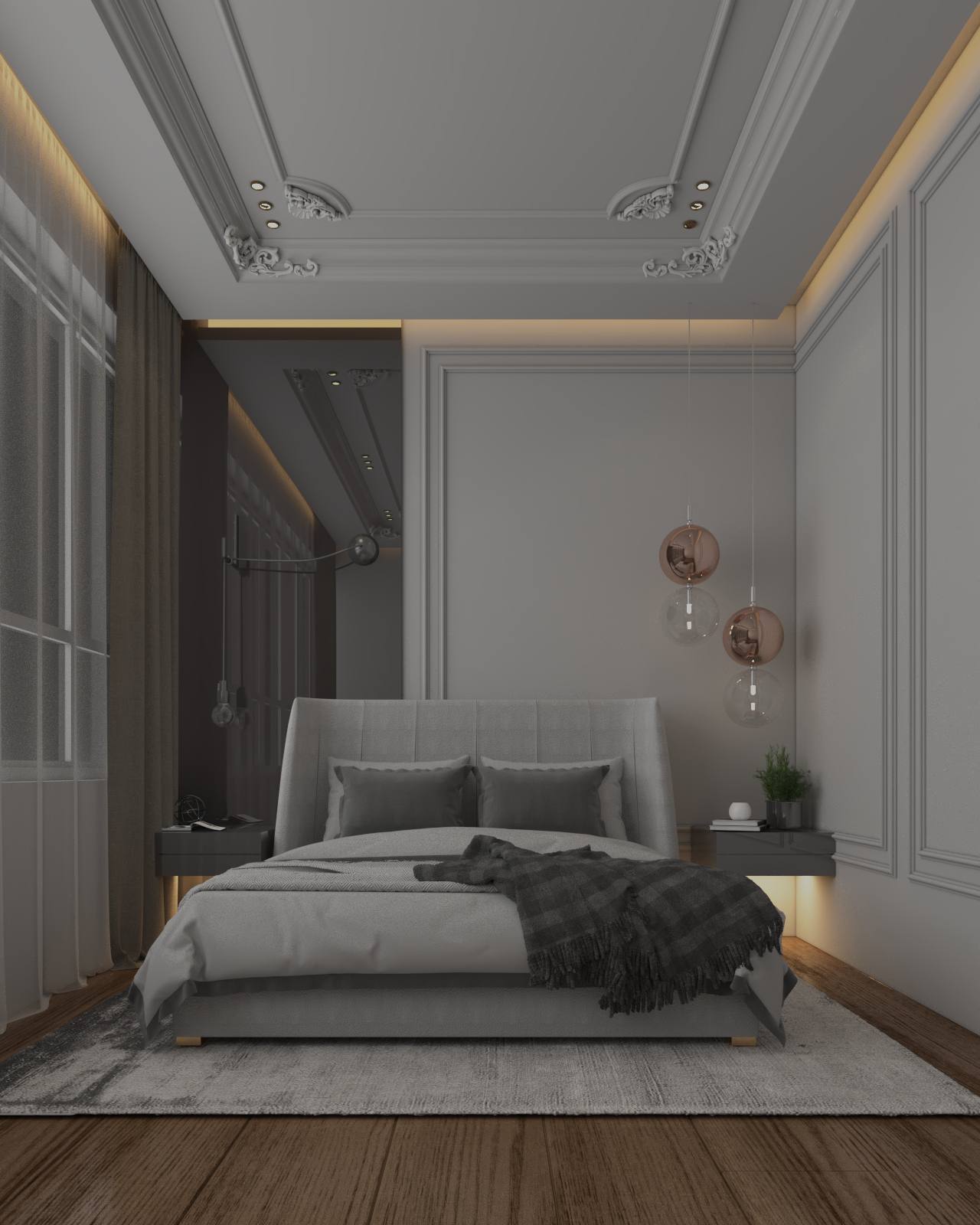Neoclassical Master Bedroom – Serene Luxury